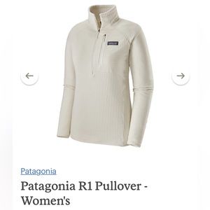 Patagonia R1 Pullover - Women's. Birch White- L